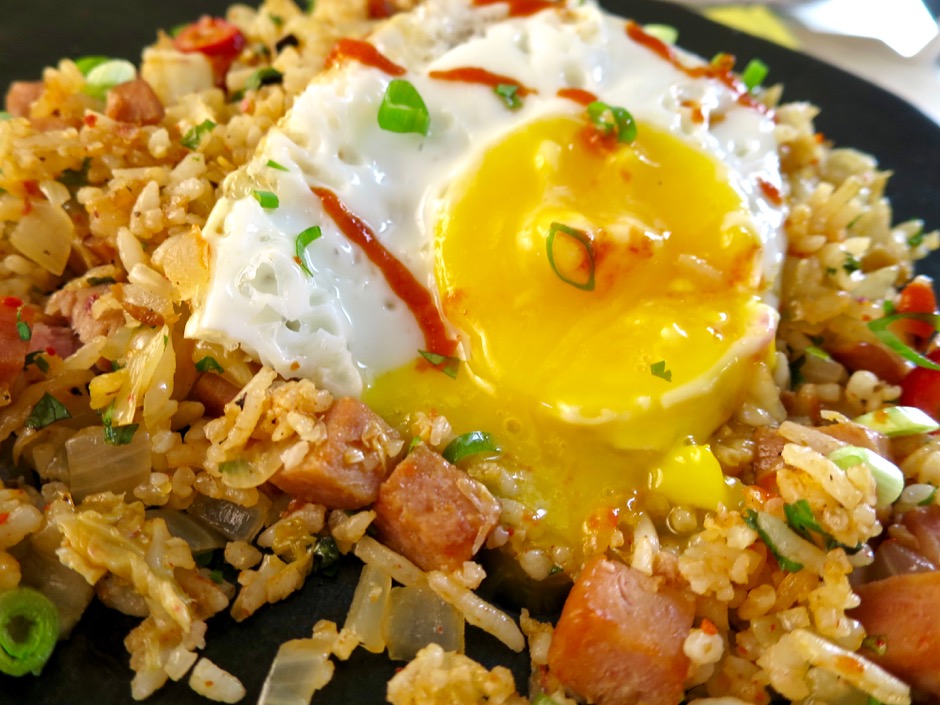 Hawaiian Spam Fried Rice Recipe with Kimchi
