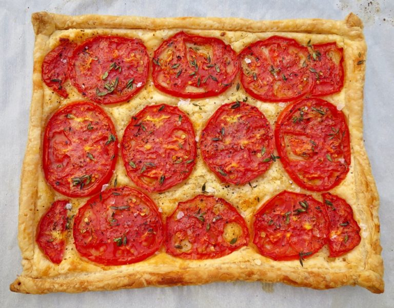Puff Pastry Tomato Tarts - My Lilikoi KitchenMy Lilikoi Kitchen