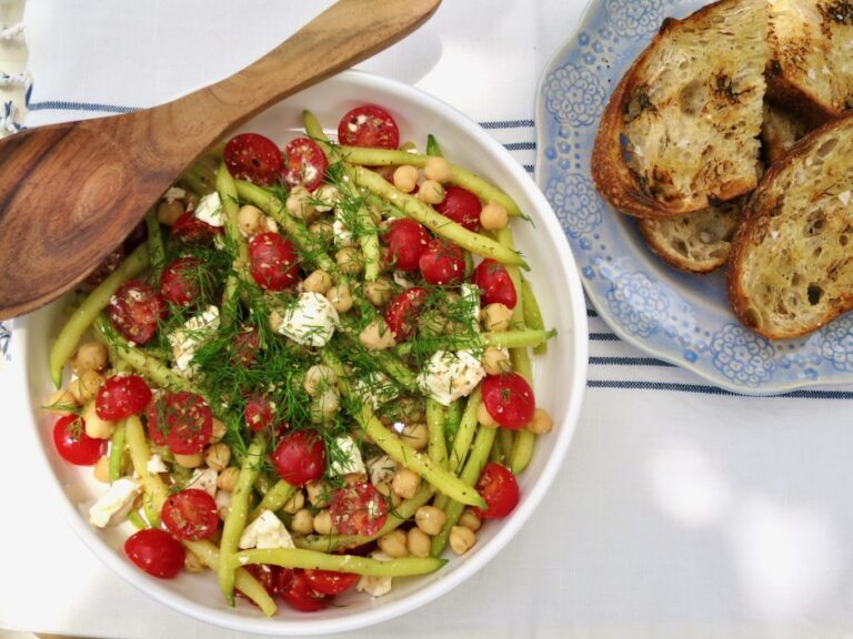 Tomato-Wax Bean Salad with Chickpeas, Feta and Dill - My Lilikoi ...