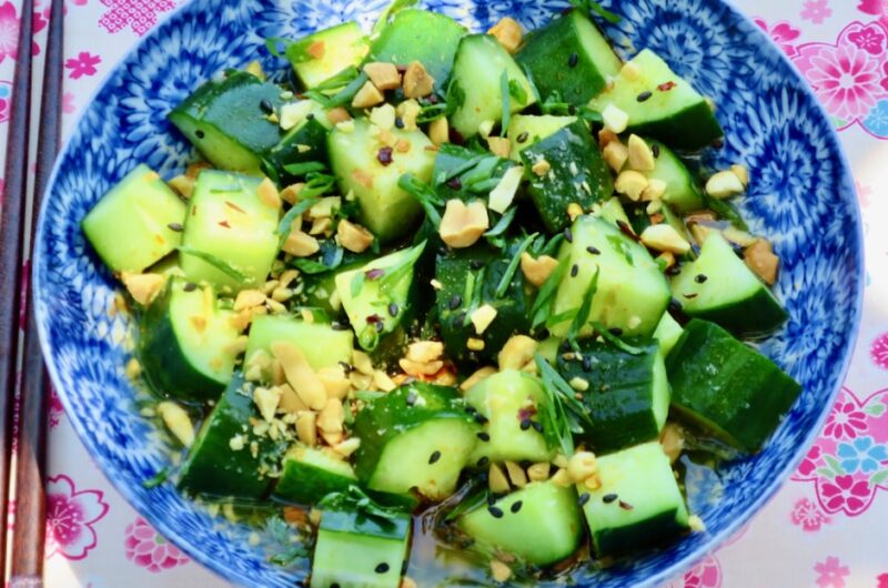 Cucumber Salad with Peanuts & Chili Sauce