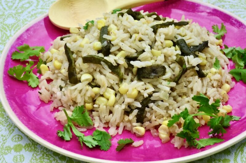 Rice with Poblanos & Corn